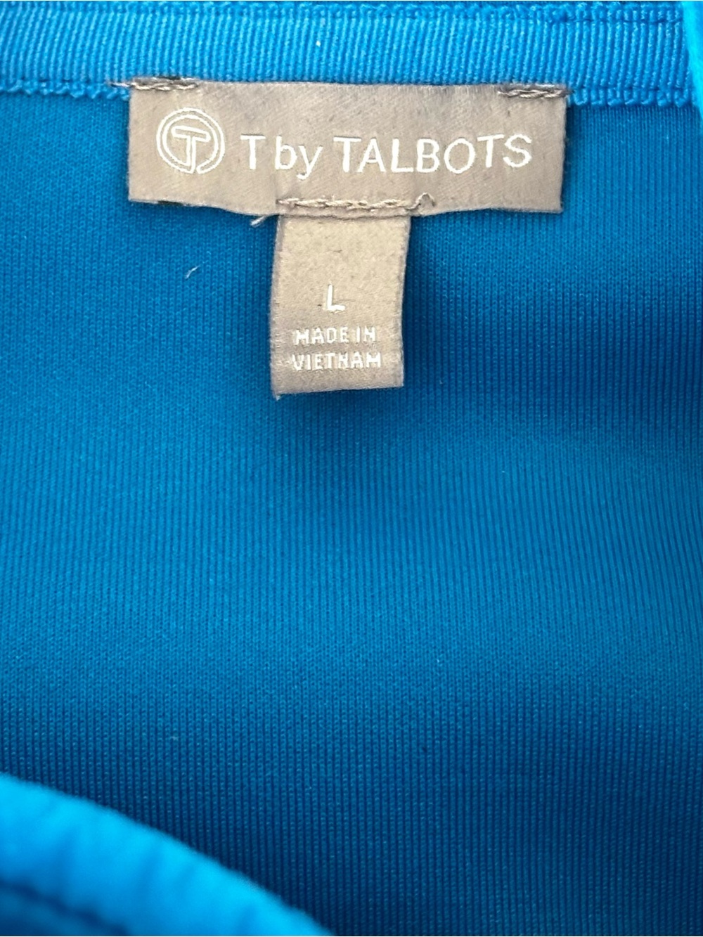 Talbots Button Up Pullover Sweater Bold Blue Size L - Picture 4 of 5